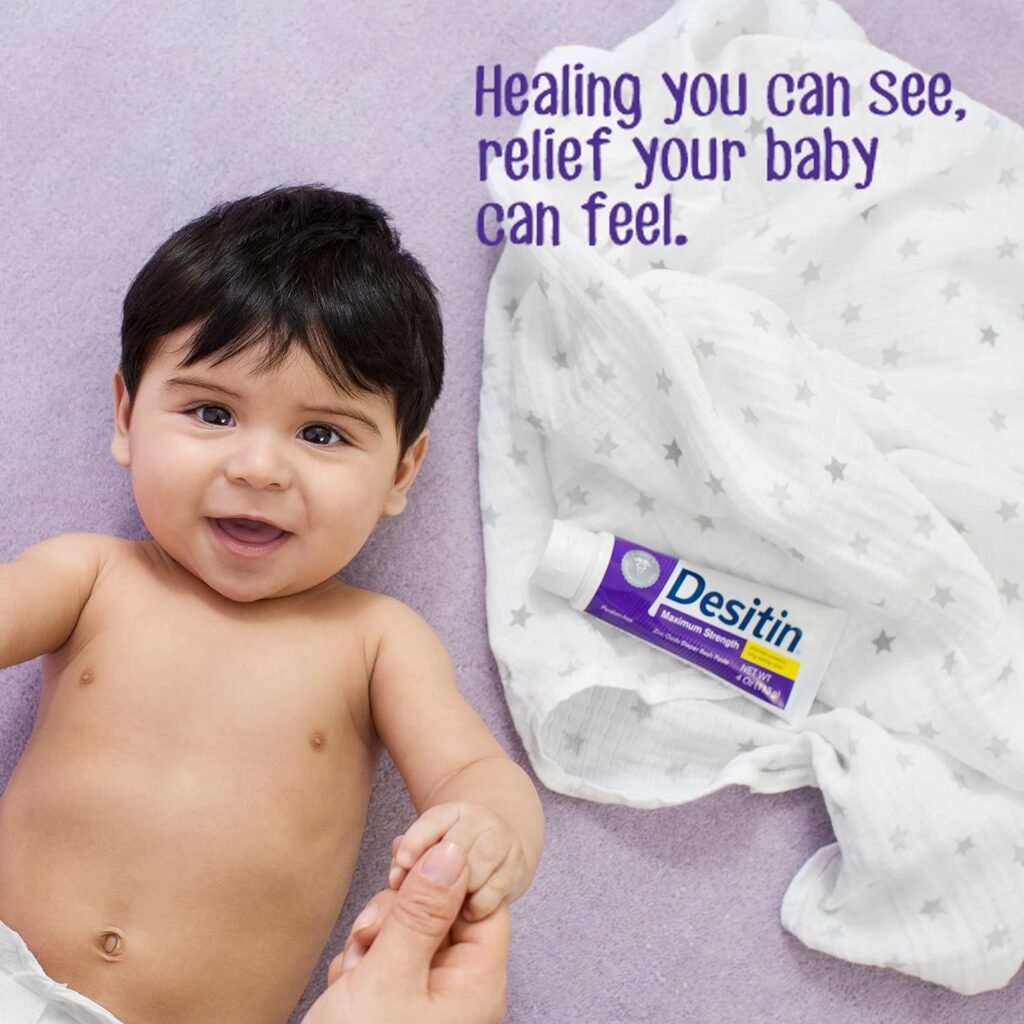 Desitin Maximum Strength Diaper Rash Paste – 4.8 oz Tube (40% Zinc Oxide)